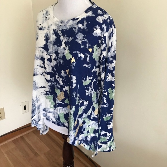 Anthropologie graffiti long Sleeve Top - Picture 5 of 12